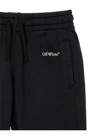 pantaloni in cotone nero OFF WHITE KIDS | OBCH001S26FLE001001